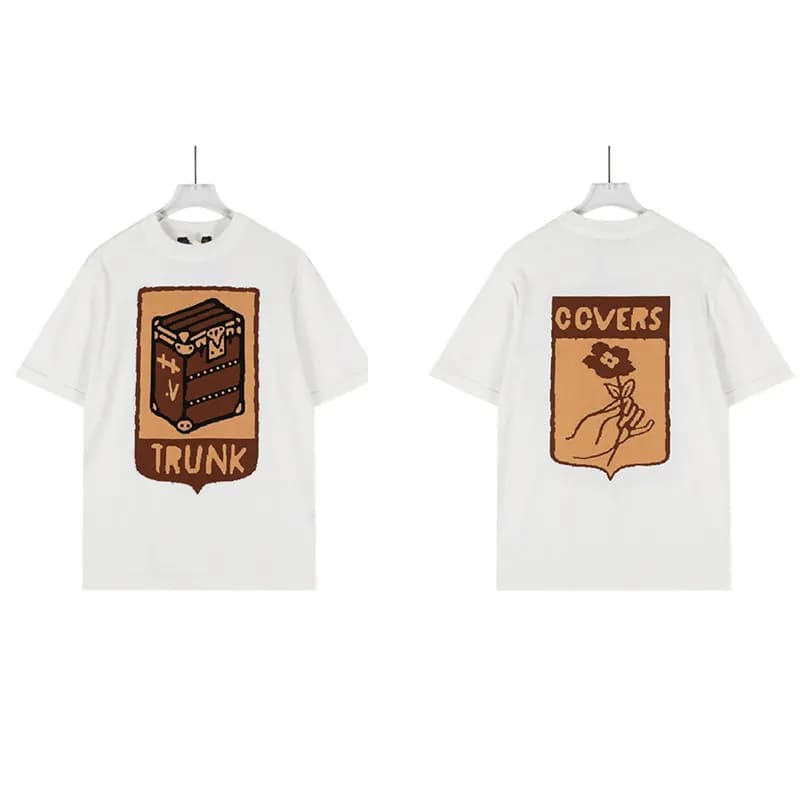 Graphic T-Shirt Trunk & Flower Shield Print