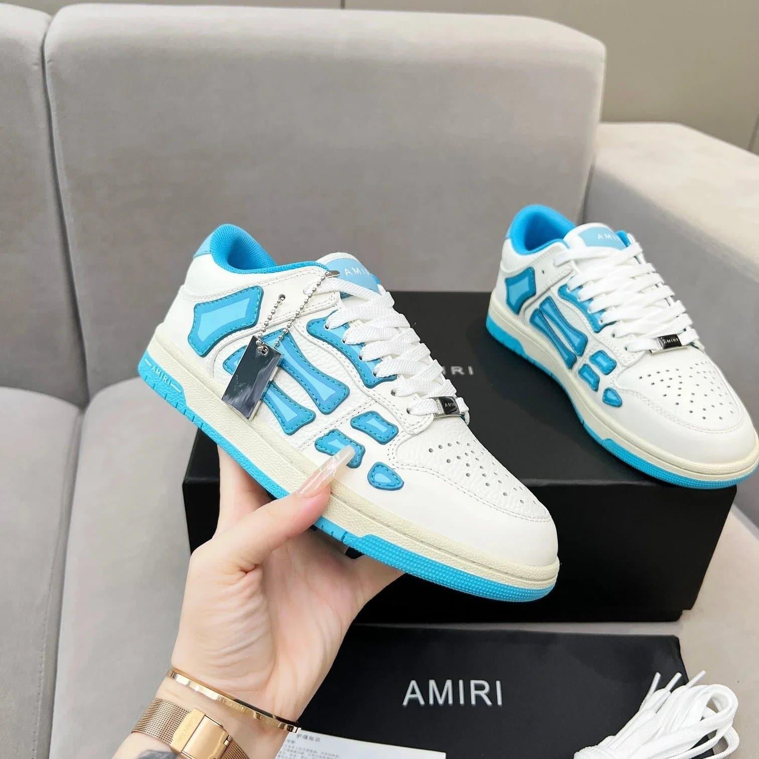 Amiri Low Top Sneaker Glitter Panel — 23