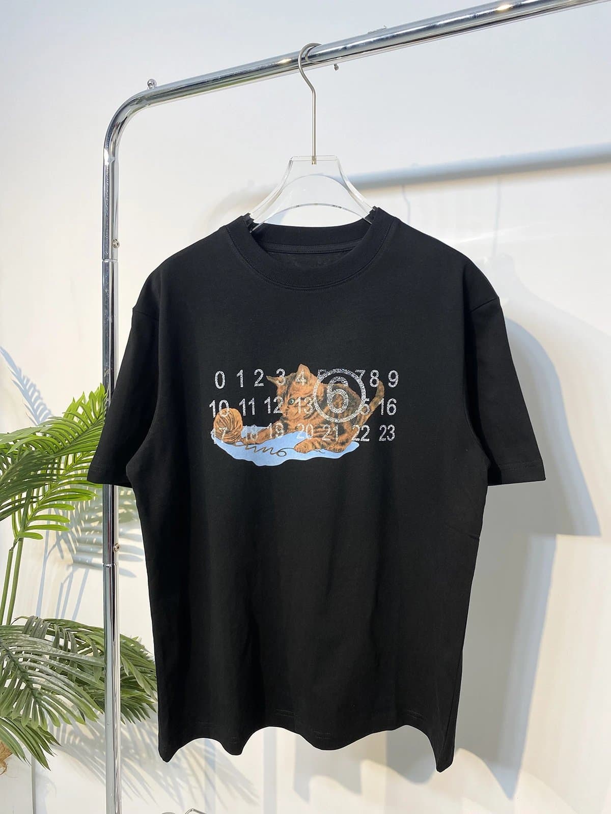 Maison Margiela Numbered Logo Tee White Print — 22422黑色