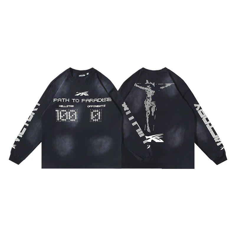 Hellstar Long Sleeve Tee Victory Within Graphic — 650洗水黑