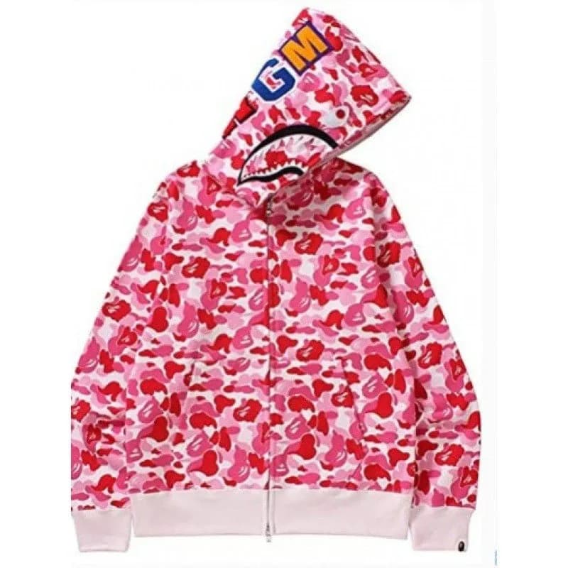 BAPE Shark Hoodie 1st Camo — ANK1023AO-粉