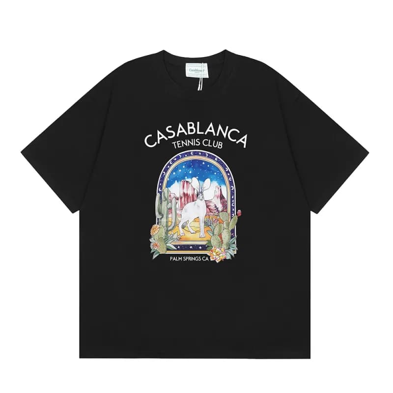 Comme des Garçons Graphic T-Shirt Cosmic Cactus Print — 70黑色