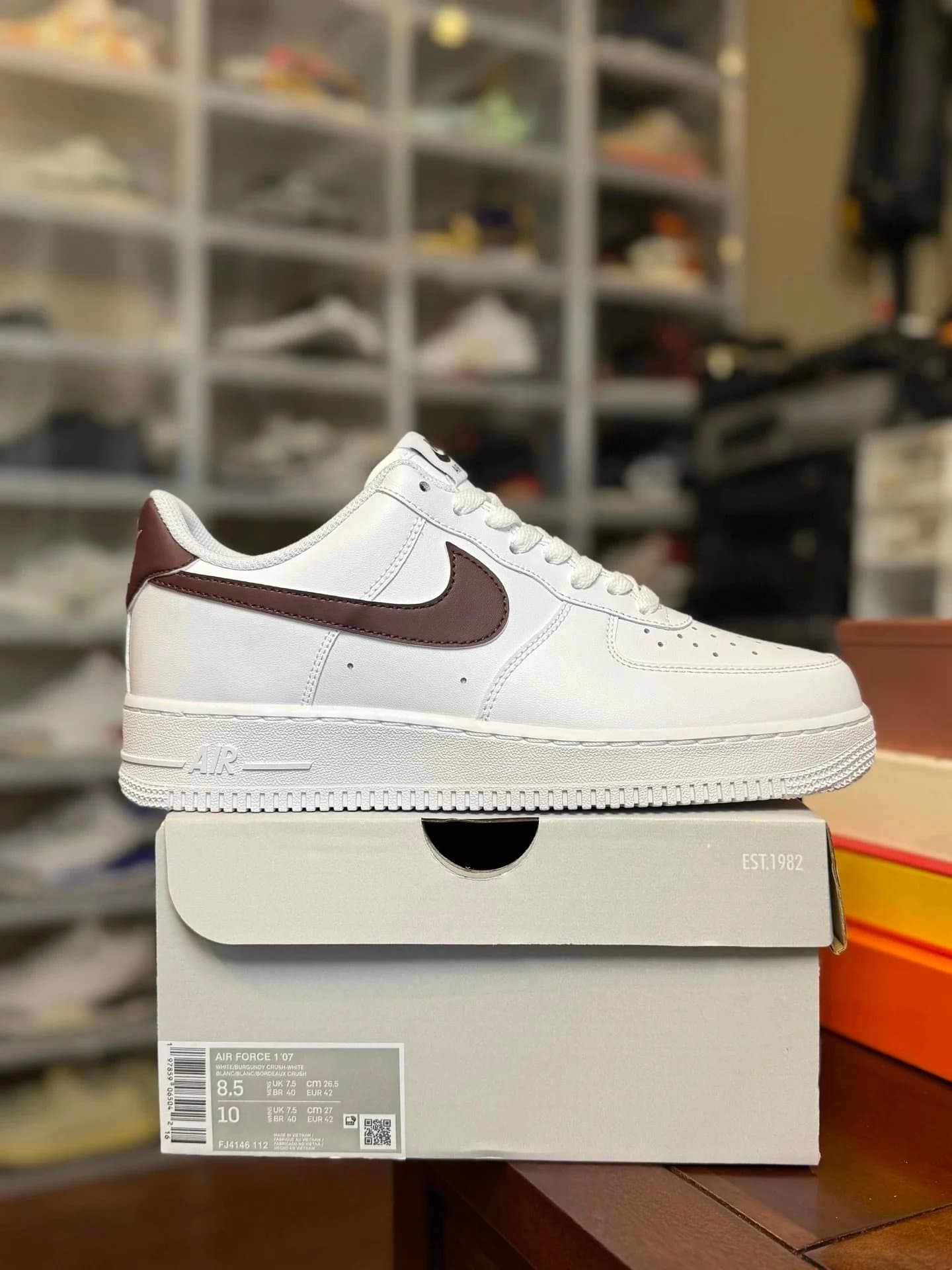 Nike Air Force 1 '07 Low White/Burgundy Crush