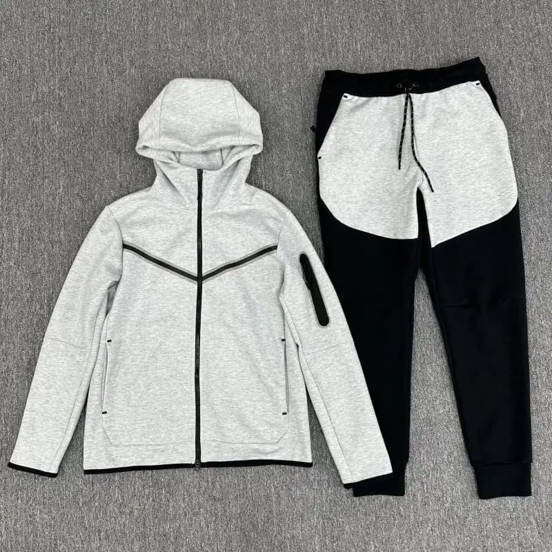 Nike Tech Fleece Hoodie and Joggers Heather Grey/Black