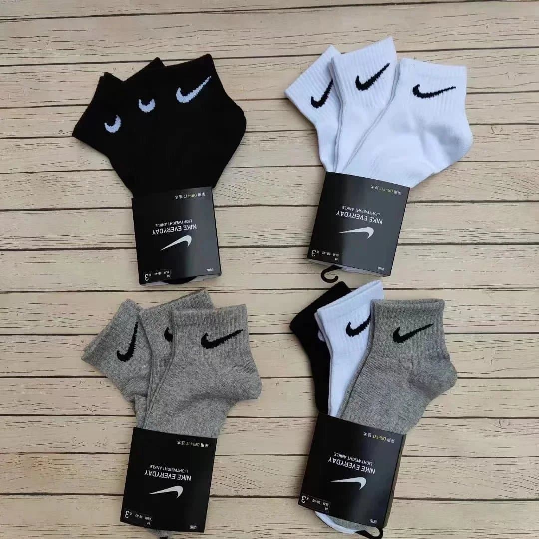 Nike Performance Cotton Lightweight Socks 3-Pack — 101014002 ( Black 3 pairs )