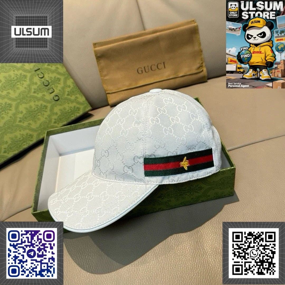 Gucci Baseball Cap GG Monogram Web Stripe — 08