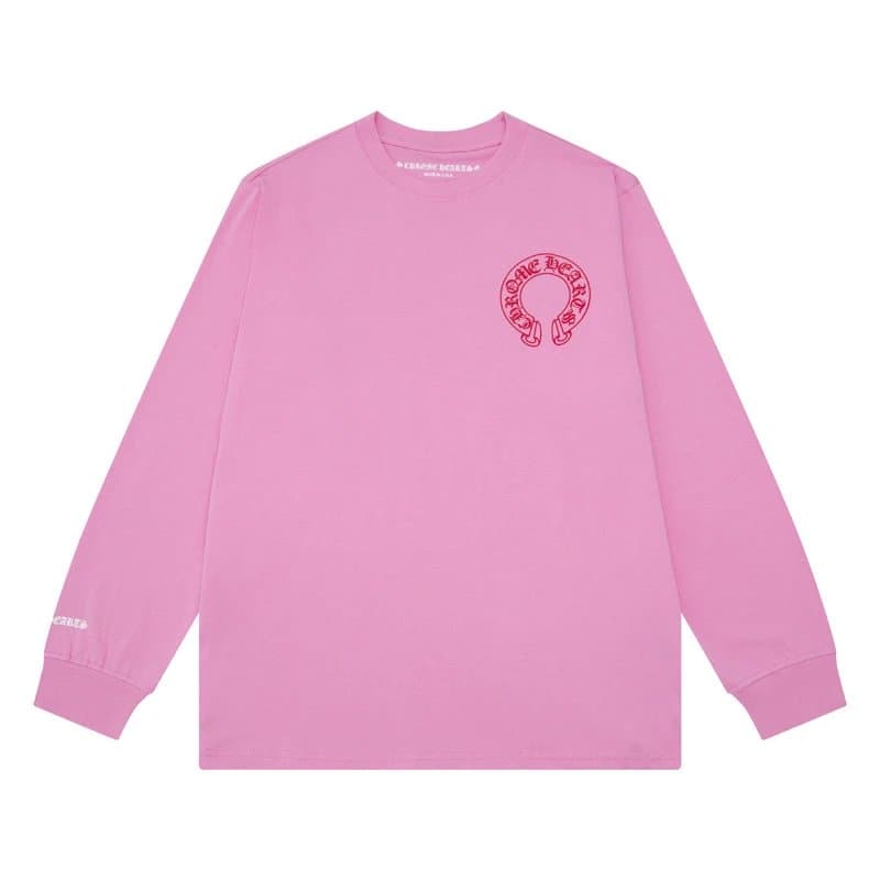 Chrome Hearts Long Sleeve Raglan Tee Graphic Print — K8006粉色