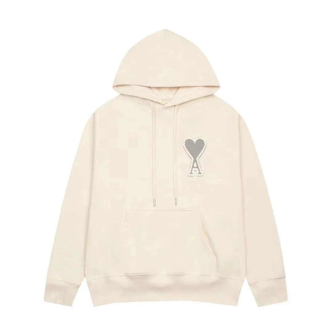 Amiri Heart Logo Hoodie Off-White