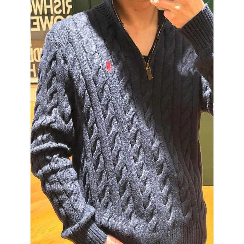 Polo Ralph Lauren Chore Jacket Classic Fit — 宝蓝色 拉链毛衣