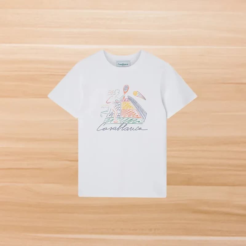 Casablanca Graphic T-Shirt Tennis Print