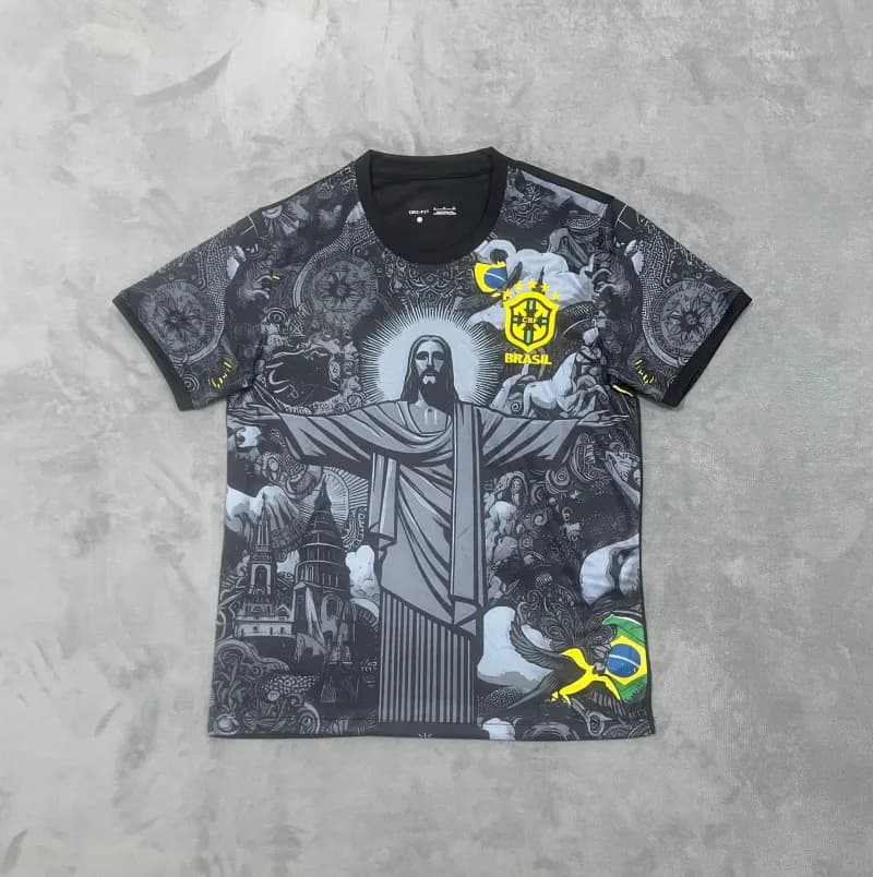 Palace Football Jersey Floral Print with FC Palestine Crest — 巴西黑