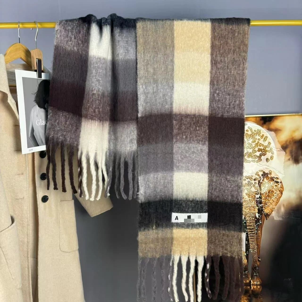 Maison Margiela Oversized Plaid Scarf Gradient Check