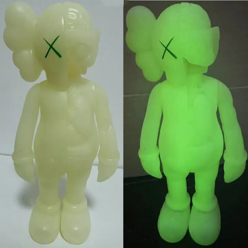BAPE × KAWS Half-Brain Ape Figure Split Brain Design — 半解剖白盒装-20cm（荧光）