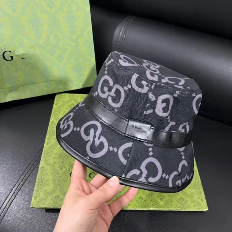 Gucci Bucket Hat GG Monogram Print — G bucket hat black