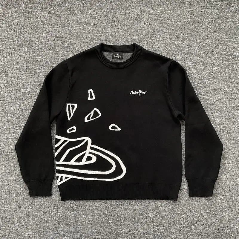 Balenciaga Knit Sweater White Logo Print
