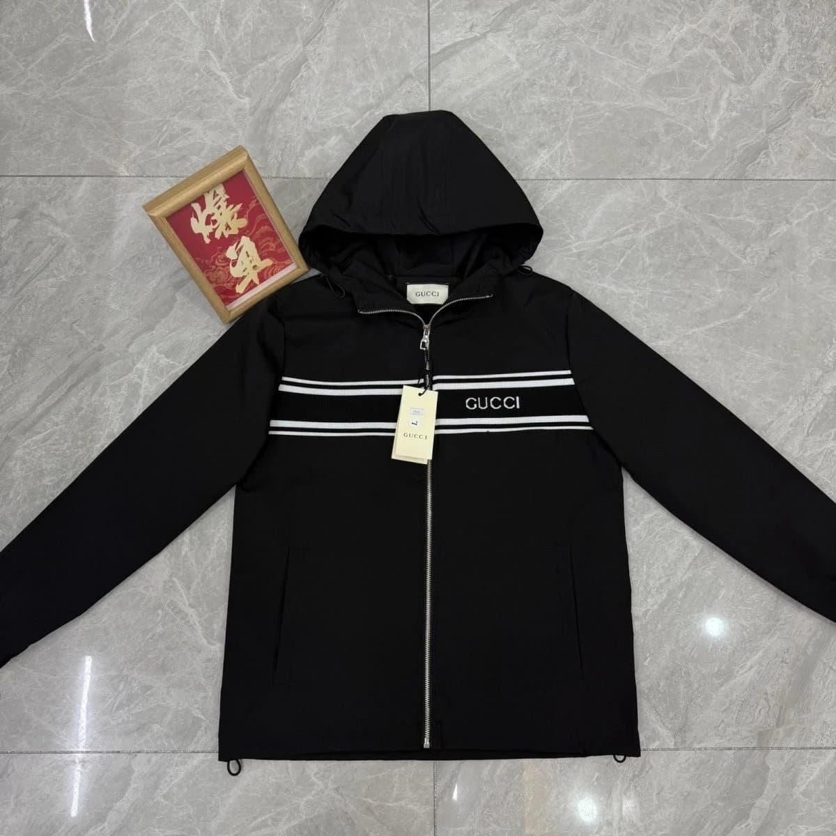 Moncler Hooded Zip-Up Jacket Logo Hood — 23