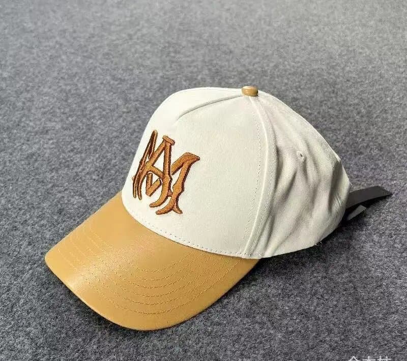 Mastermind Japan Trucker Cap MMJ Logo — 米白拼卡其皮
