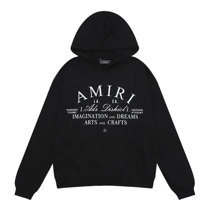 Amiri Hooded Sweatshirt Script Logo — 9228 black