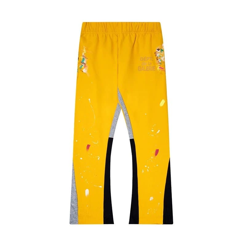 Corteiz Track Pants Paint Splatter — G19黄色