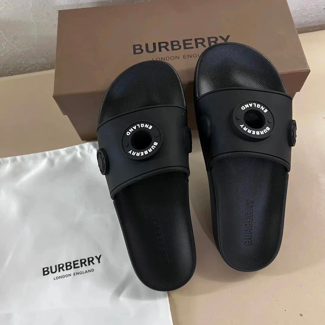Burberry E-Logo Slide Black