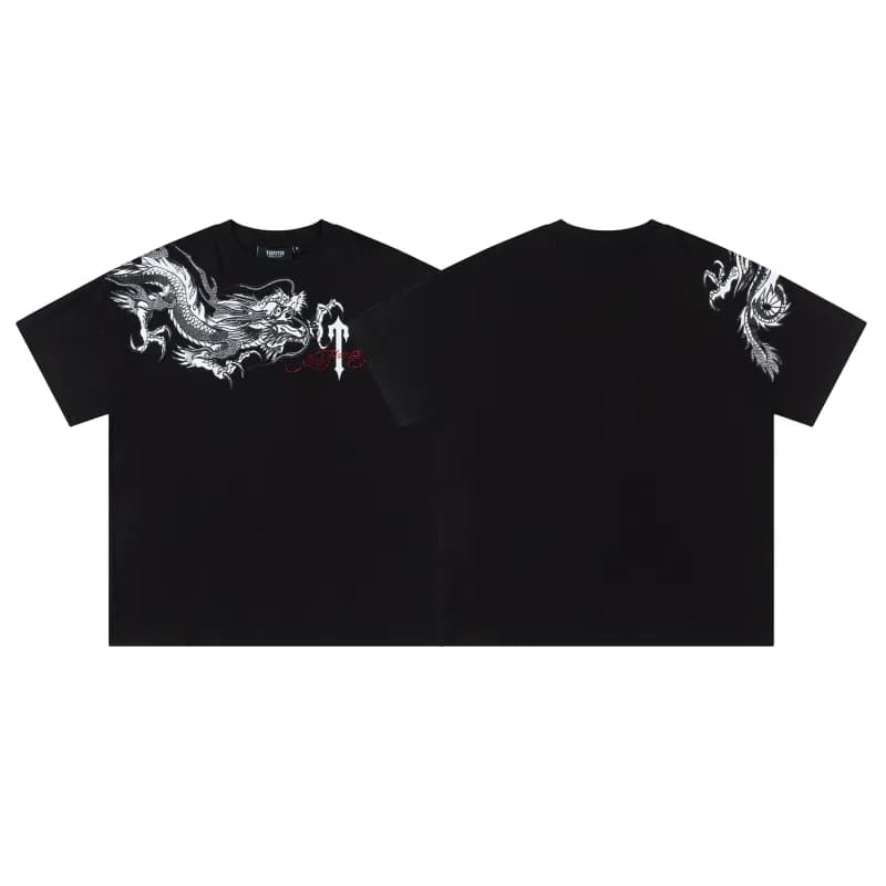 Travis Scott Logo Shorts Black with Blue Script — 766黑色短袖