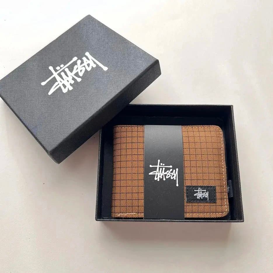 Stüssy Bifold Wallet Grid Canvas