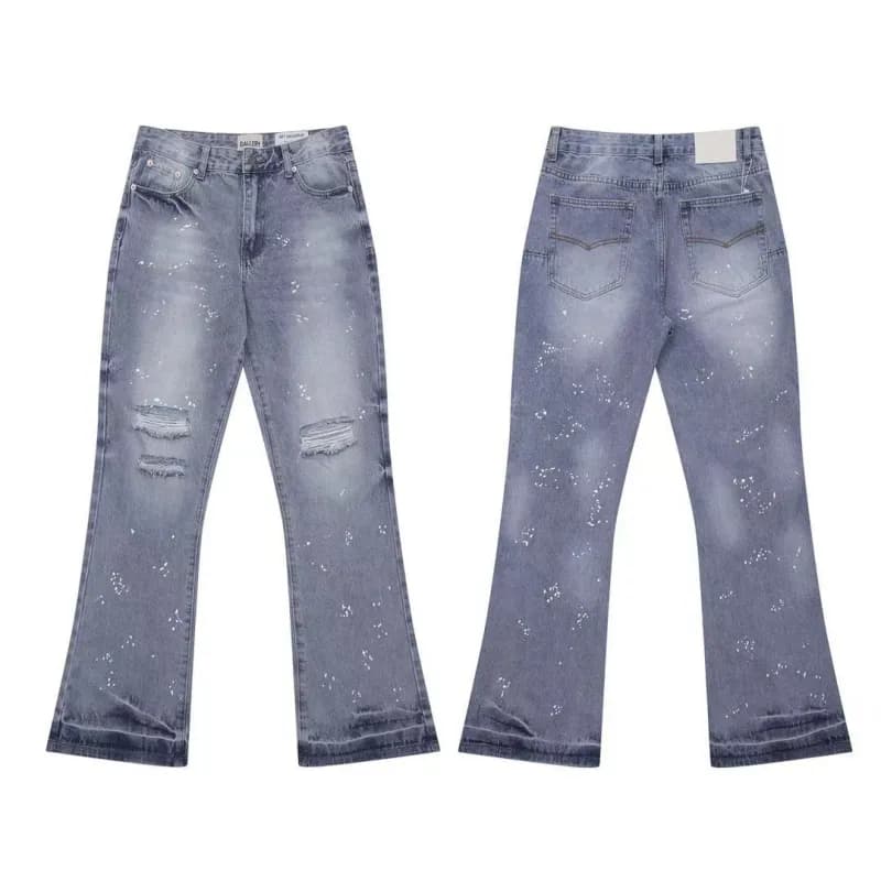 Levi's Flared Jeans Splatter Paint Distressed