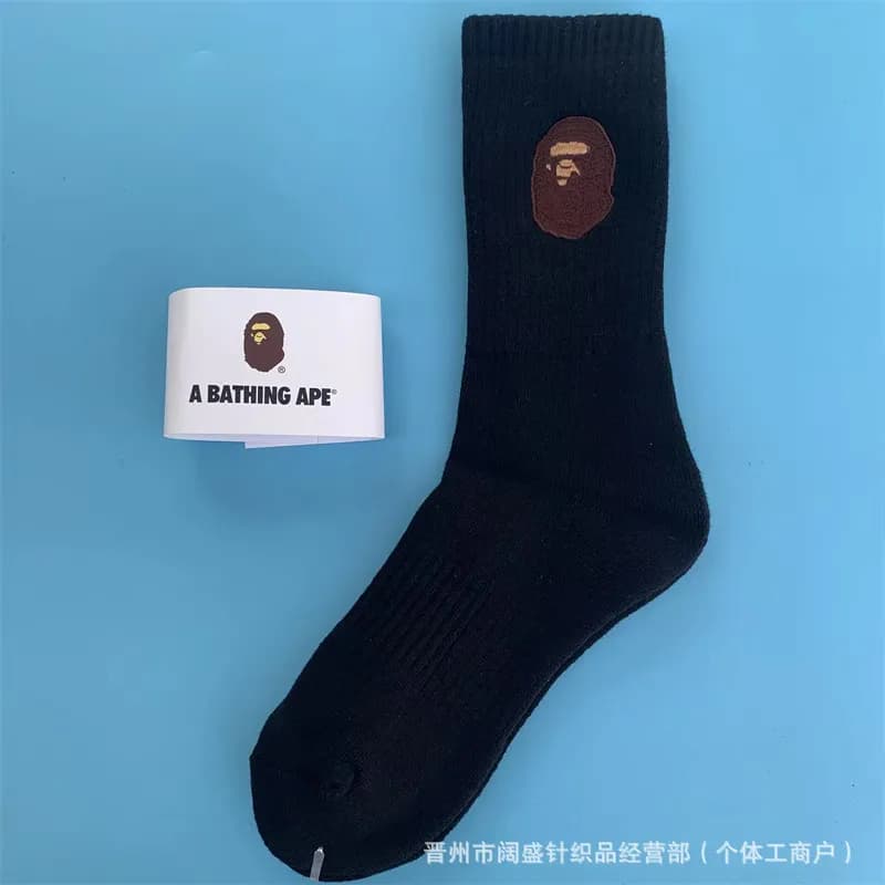 BAPE Crew Sock Ape Head Logo