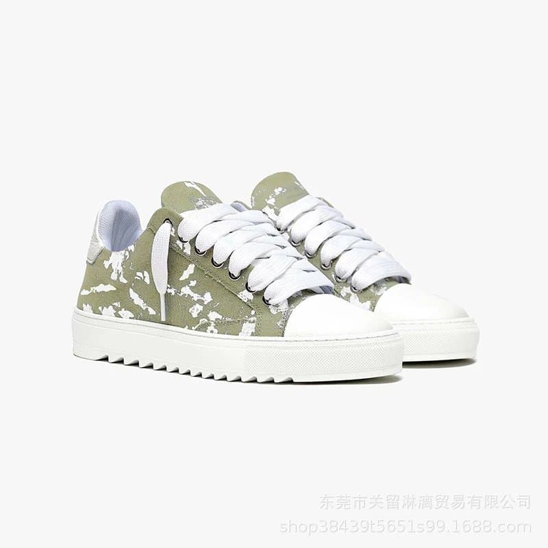 Off-White Low Sneaker All White — 军绿印花