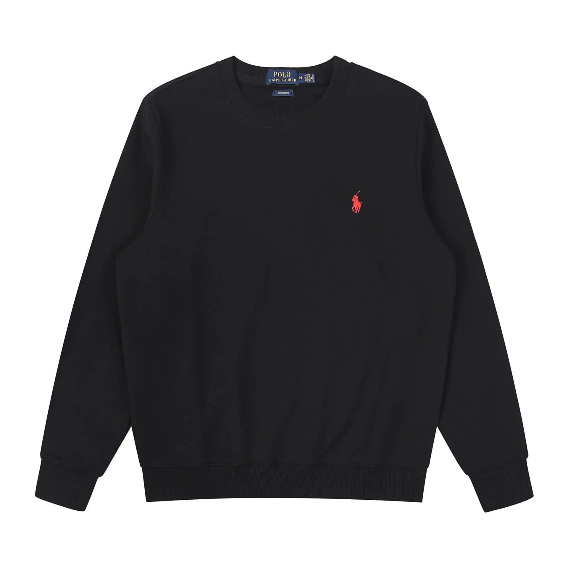 Polo Ralph Lauren Full-Zip Hoodie Heather Grey — 圆领黑色红标