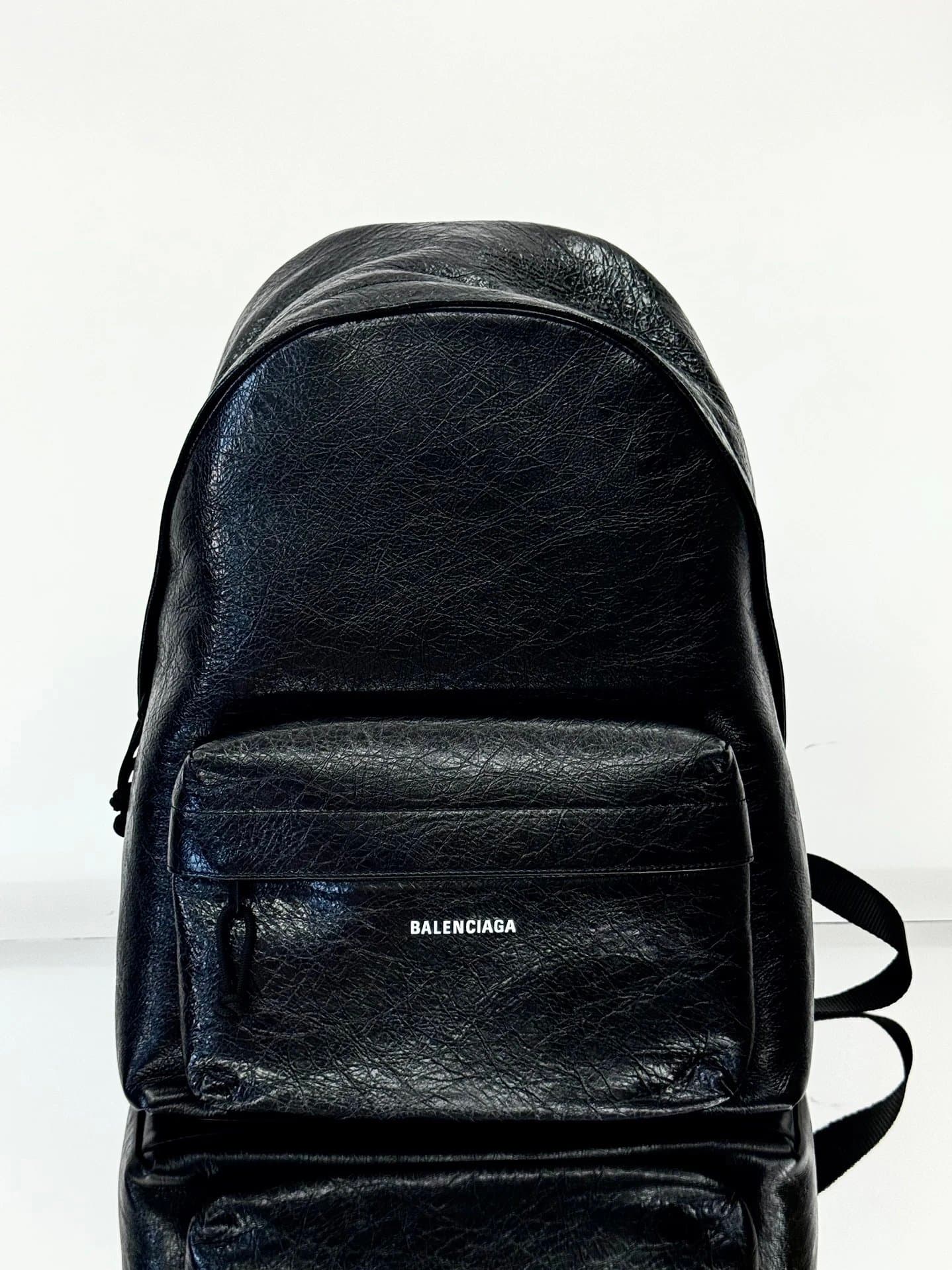 Balenciaga Backpack Crinkled Leather