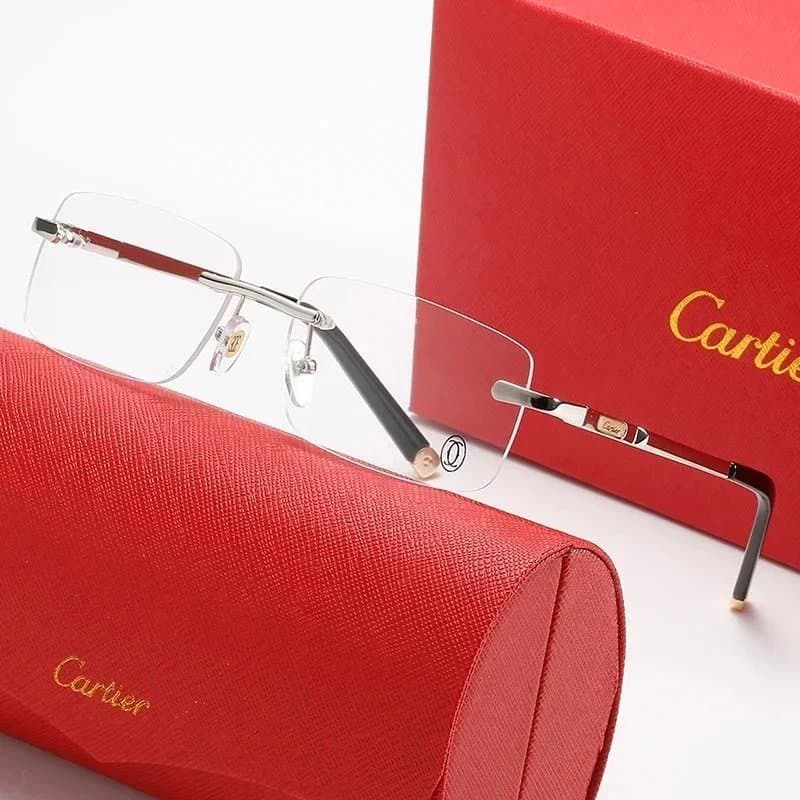 Cartier Juste Un Clou Rimless Rimless with Red Accents