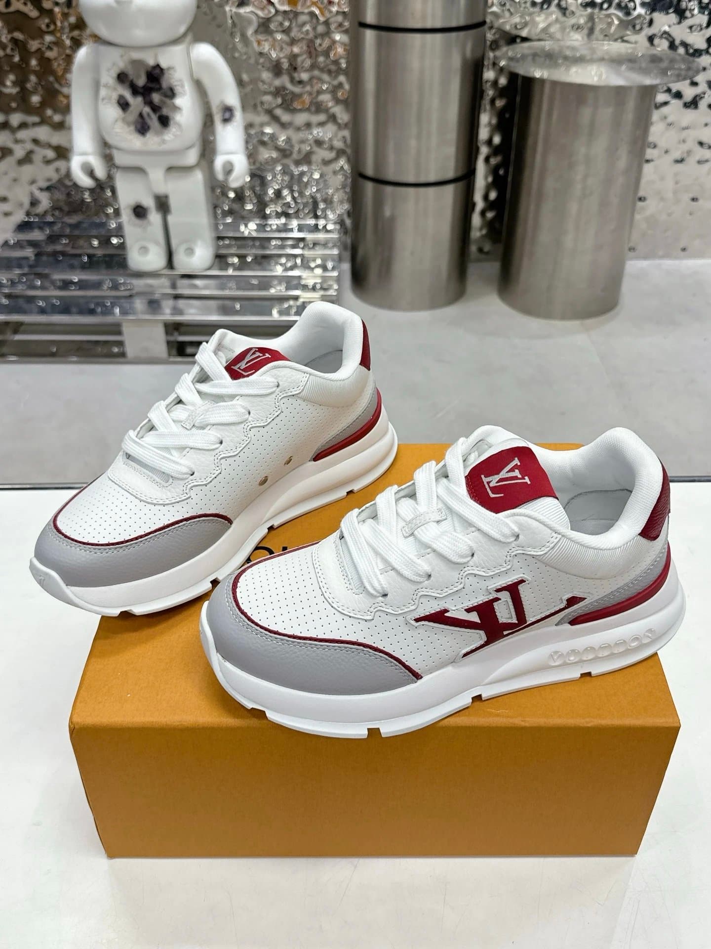 Louis Vuitton LV Runner White Red Grey