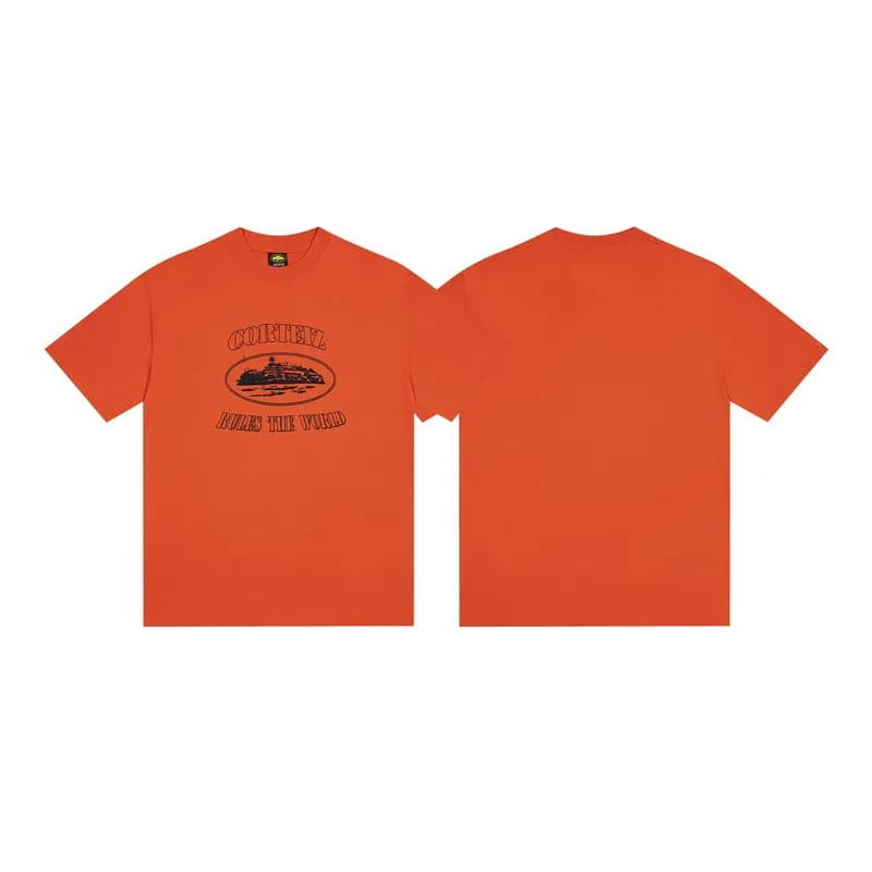 Graphic Tee Corteiz Logo — C211橘色