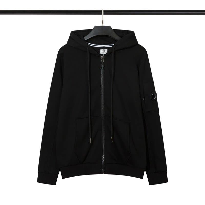 Chrome Hearts Zip-Up Hoodie Black with Logo Patch