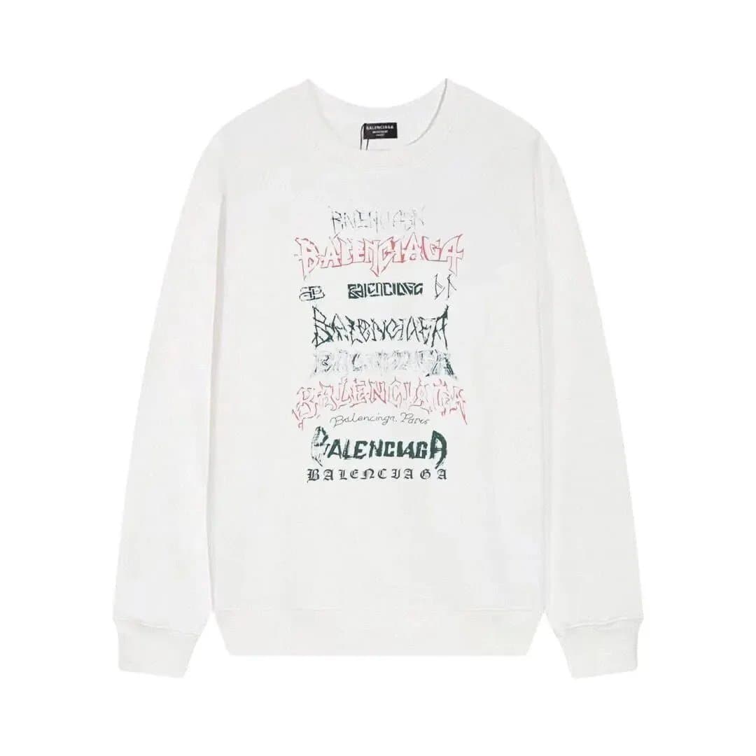Balenciaga Long-Sleeve Tee Logo Print — 21
