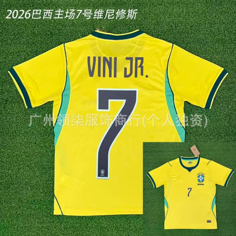 NBA Spain Home Kit 2026 Lamine Yamal #19 — 2026 brazil home jersey #7 vinicius