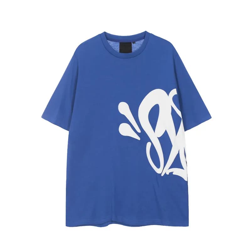 Corteiz Graphic Tee & Shorts Set CRTZ Outline Logo — 短T彩蓝