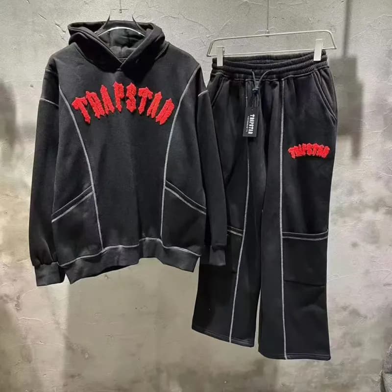 Corteiz Hoodie Trapstar Logo — Black suit