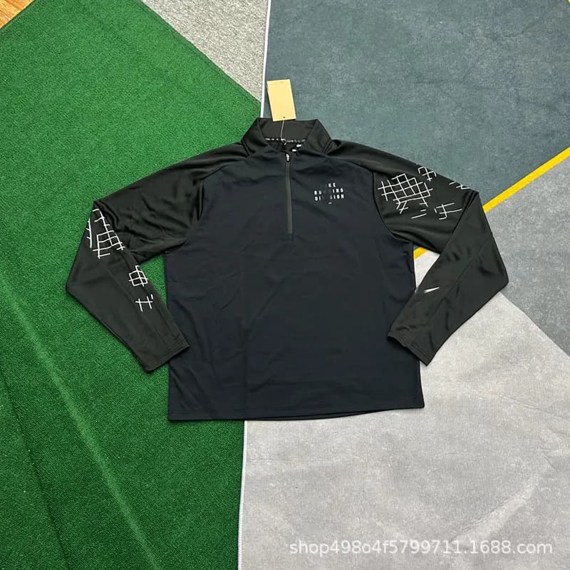Nike Tech Fleece Joggers Grid Print — Striped black coat