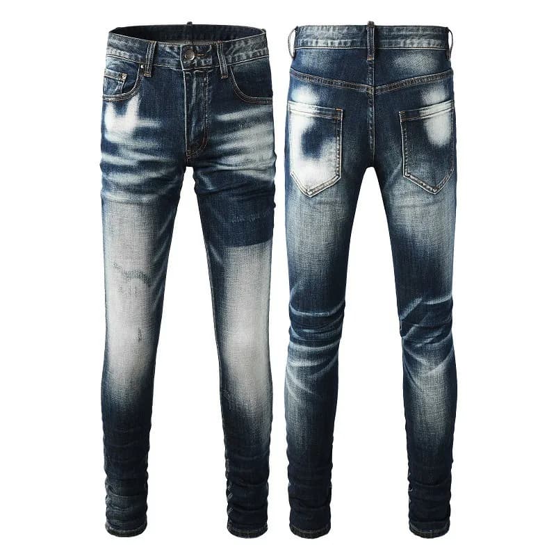 Slim Fit Jeans Distressed Wash