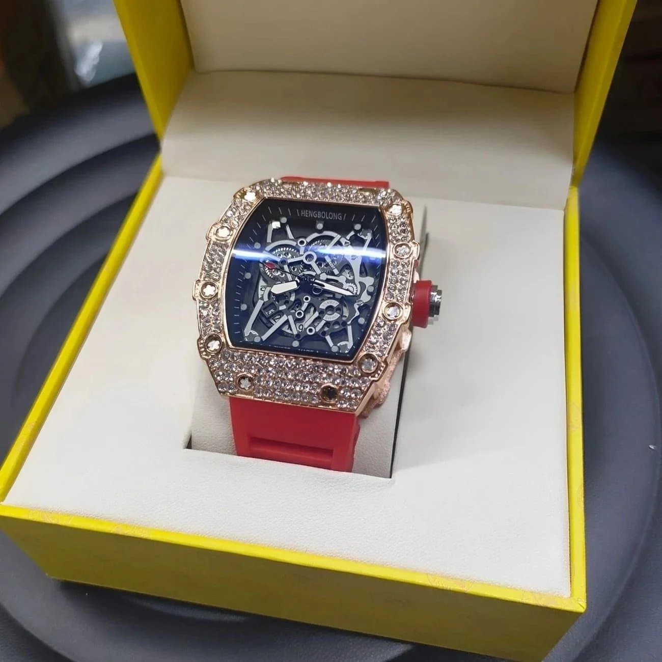 Richard Mille Skeleton Watch Crystal-Encrusted — 07