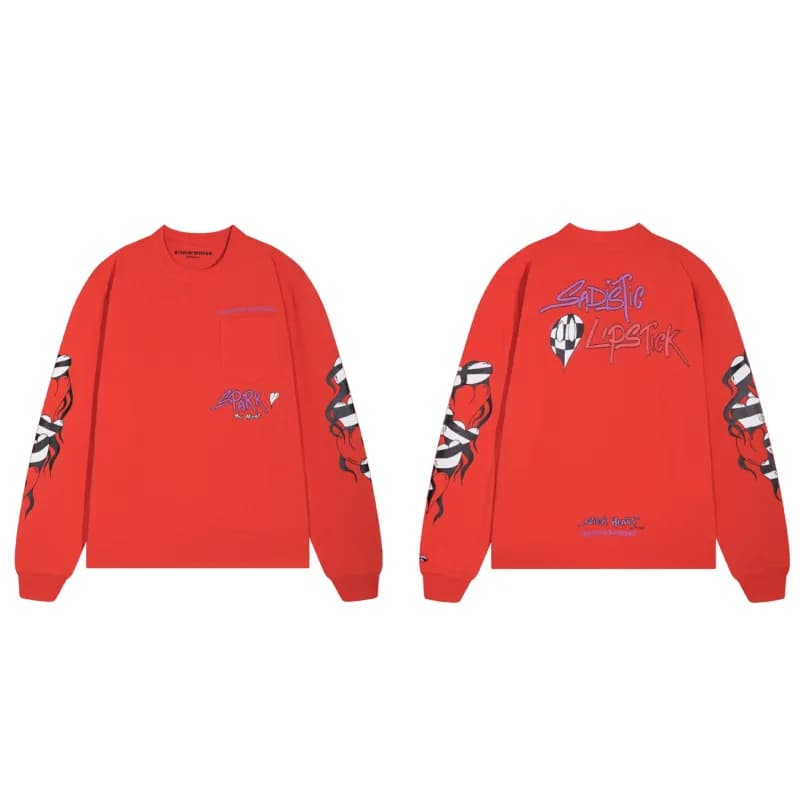 Sacai × Off-White Long Sleeve Tee Sadistic Lipstick
