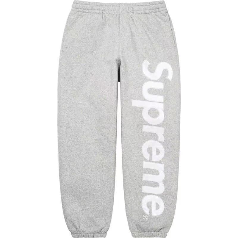 Supreme Logo Sweatpants Large Box Logo — A309灰色