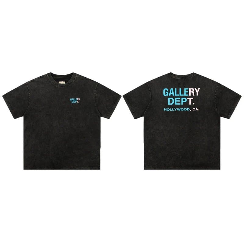Gallery Dept. Screen Depot Tee Washed Black — D49洗水黑#幻彩字母印花