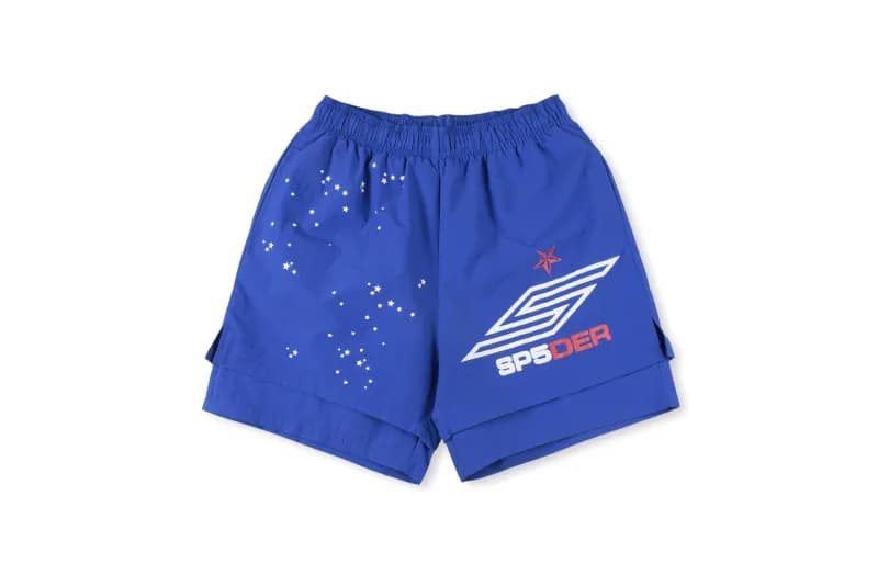 Sp5der Star Print Shorts Starry Night