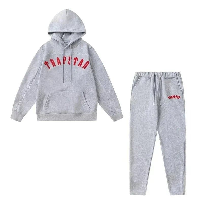 Trapstar Hoodie and Joggers Set Red Logo