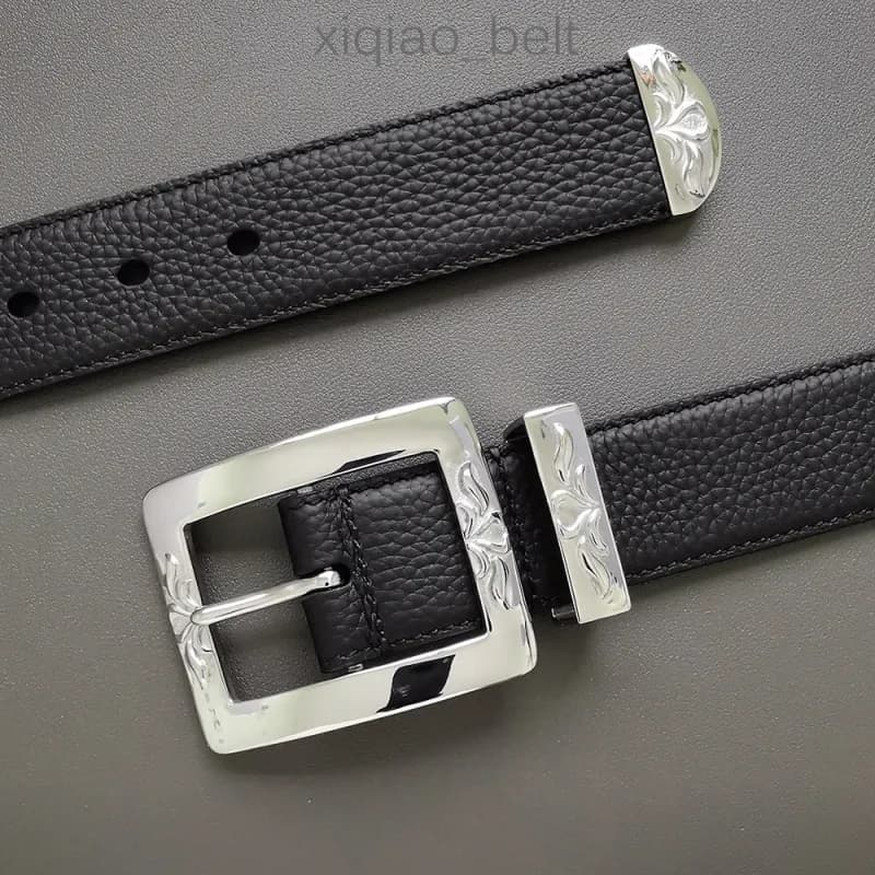 Chrome Hearts Leopard Print Belt Blue Leopard — 方扣钢