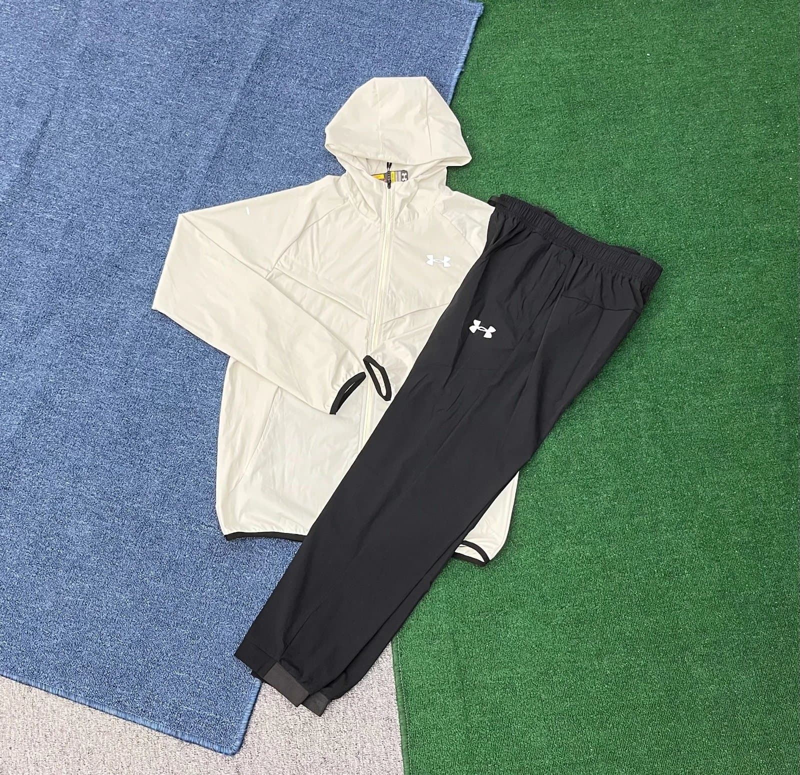 Nike Windrunner Jacket & Joggers Set Black/White — 13