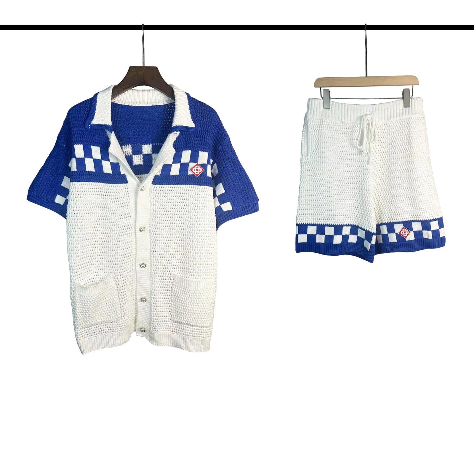 C.P. Company Knit Set Wave Pattern — 格子蓝